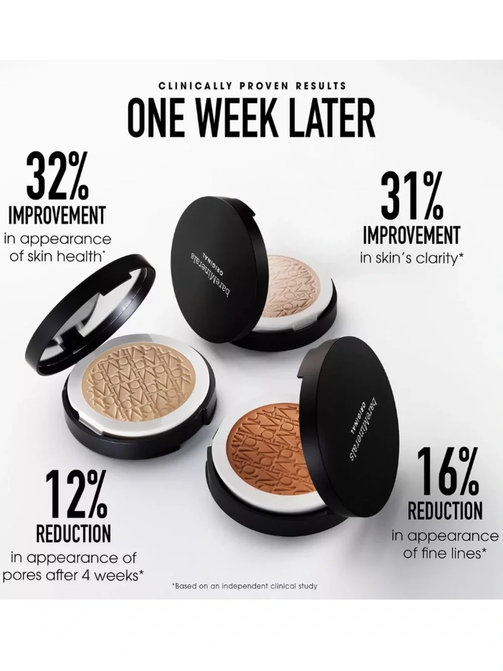 bareMinerals ORIGINAL PRESSED POWDER FOUNDATION MINERAL in Fairly Medium 9g NEW